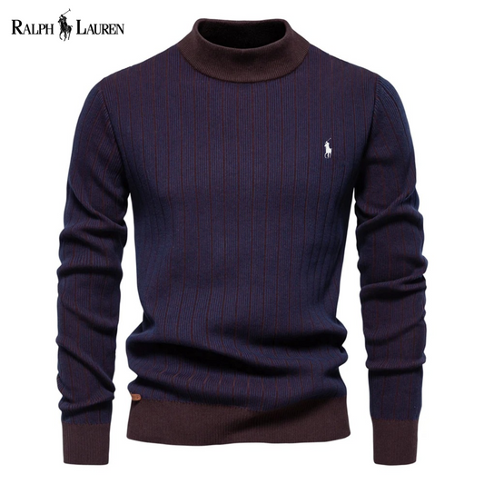 RALPH LAUREN™ Striped Mock Neck Sweater