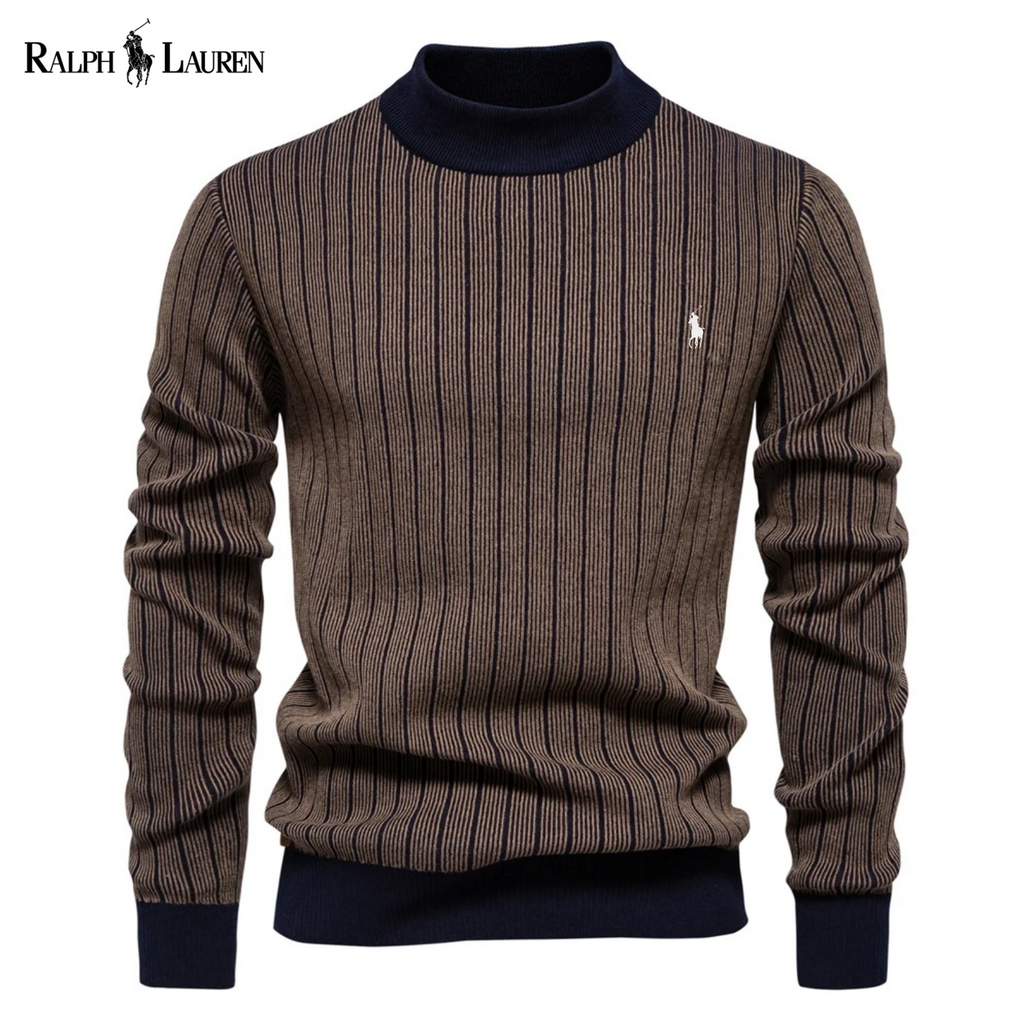 RALPH LAUREN™ Striped Mock Neck Sweater