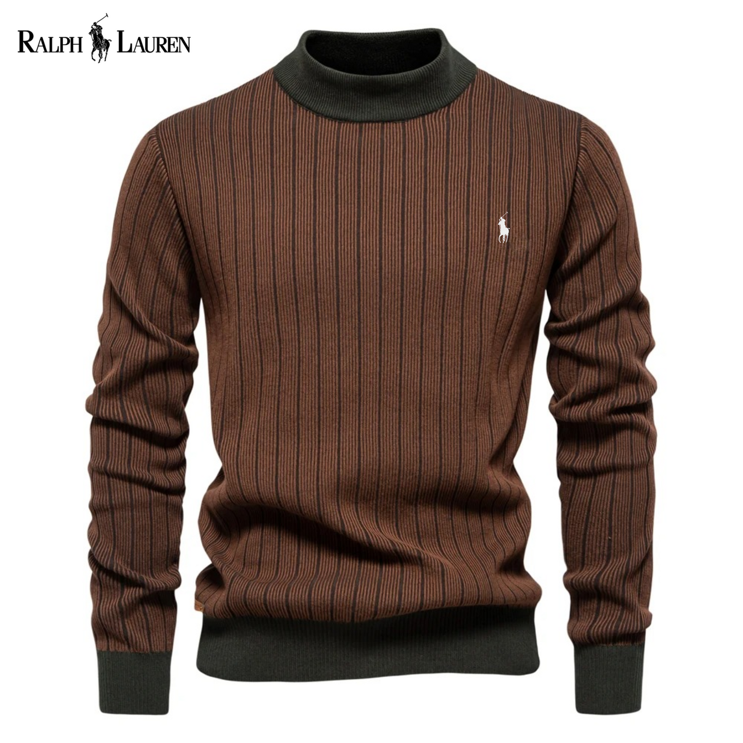 RALPH LAUREN™ Striped Mock Neck Sweater