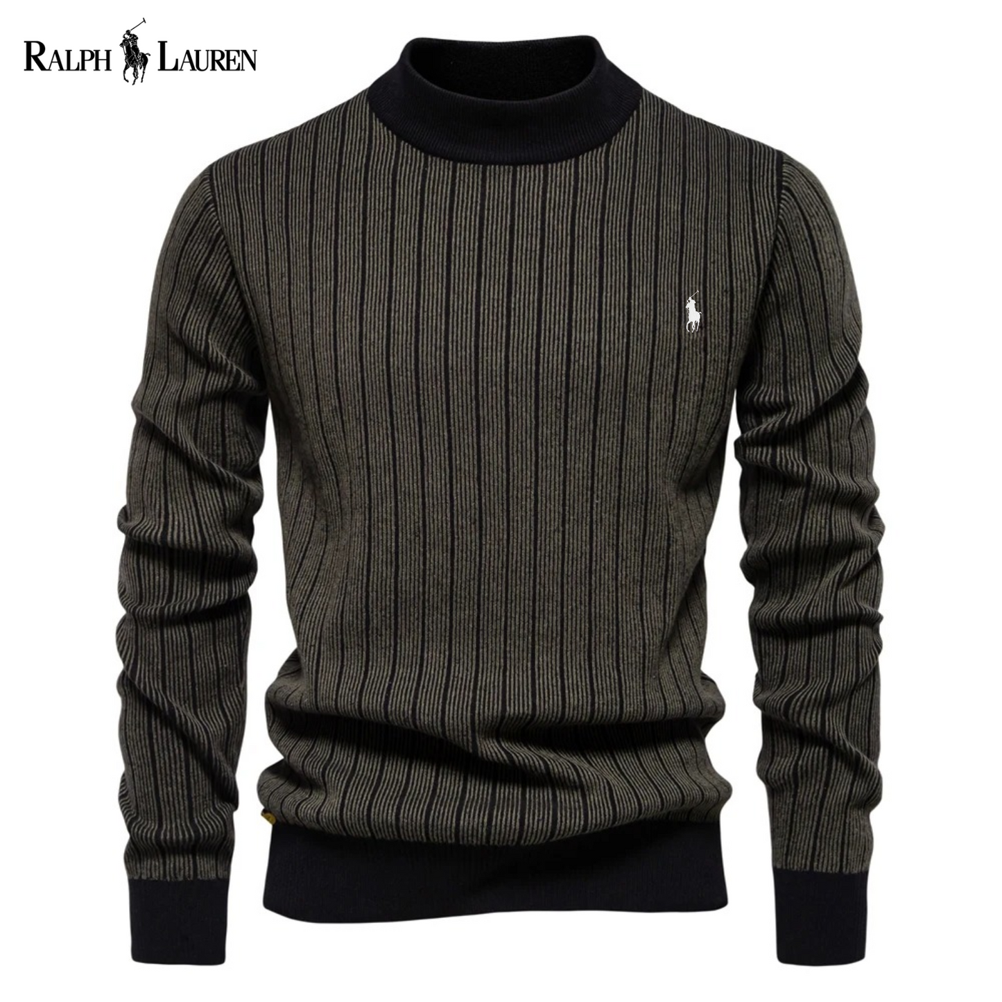 RALPH LAUREN™ Striped Mock Neck Sweater